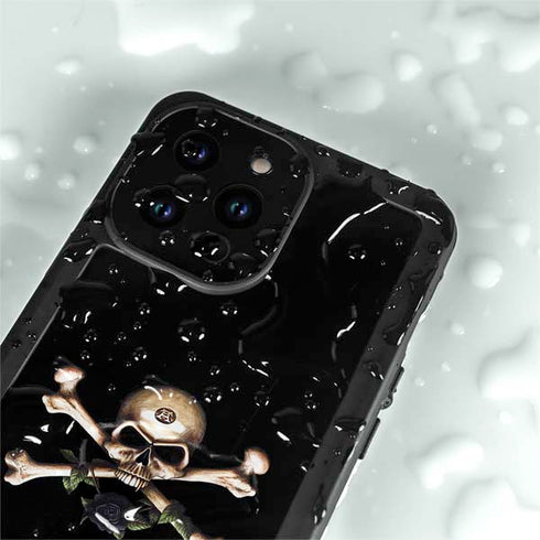 Alchemy Skull and Crossbones iPhone 15 Pro Waterproof Case